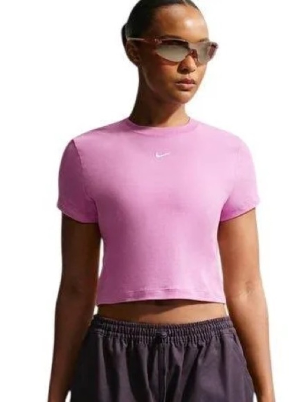 Nike Pink Lavender Cropped Crew Tee XS